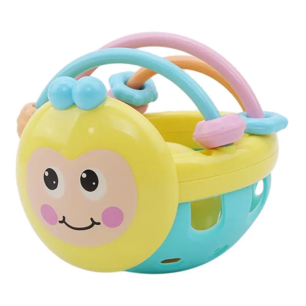 1Pcs Neue Bee Form Weiche Zahnen Spielzeug Neugeborenen Frühen Bildungs Kunststoff Hand Glocke Entwickeln Infant Touch Hand Greifen Ball