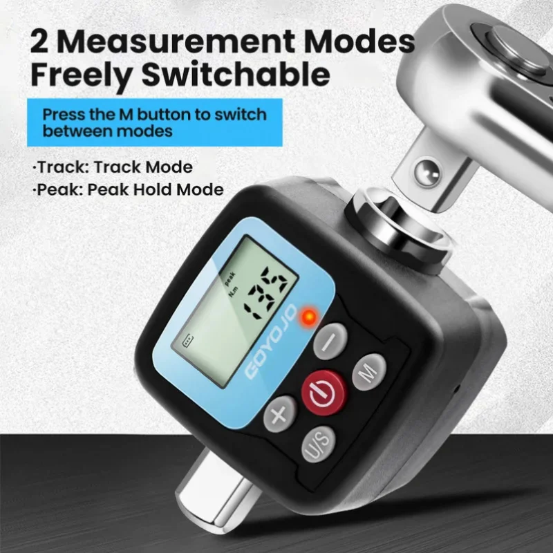 

Digital Torque Wrench 1/2" 2- 200Nm Adjustable Professional Electronic Torque Wrench Bike Car Repair