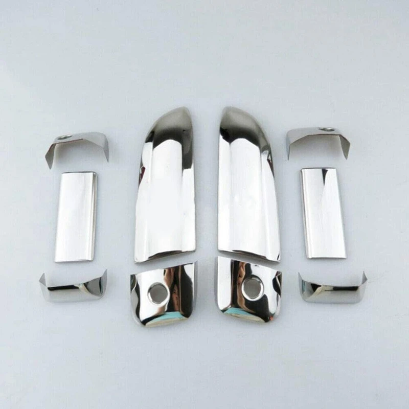 10Pcs/Set Car ABS Chrome Door Handle Bowl Insert Frame Overlay Panel For Toyota Hiace 2005-2015 Car Styling