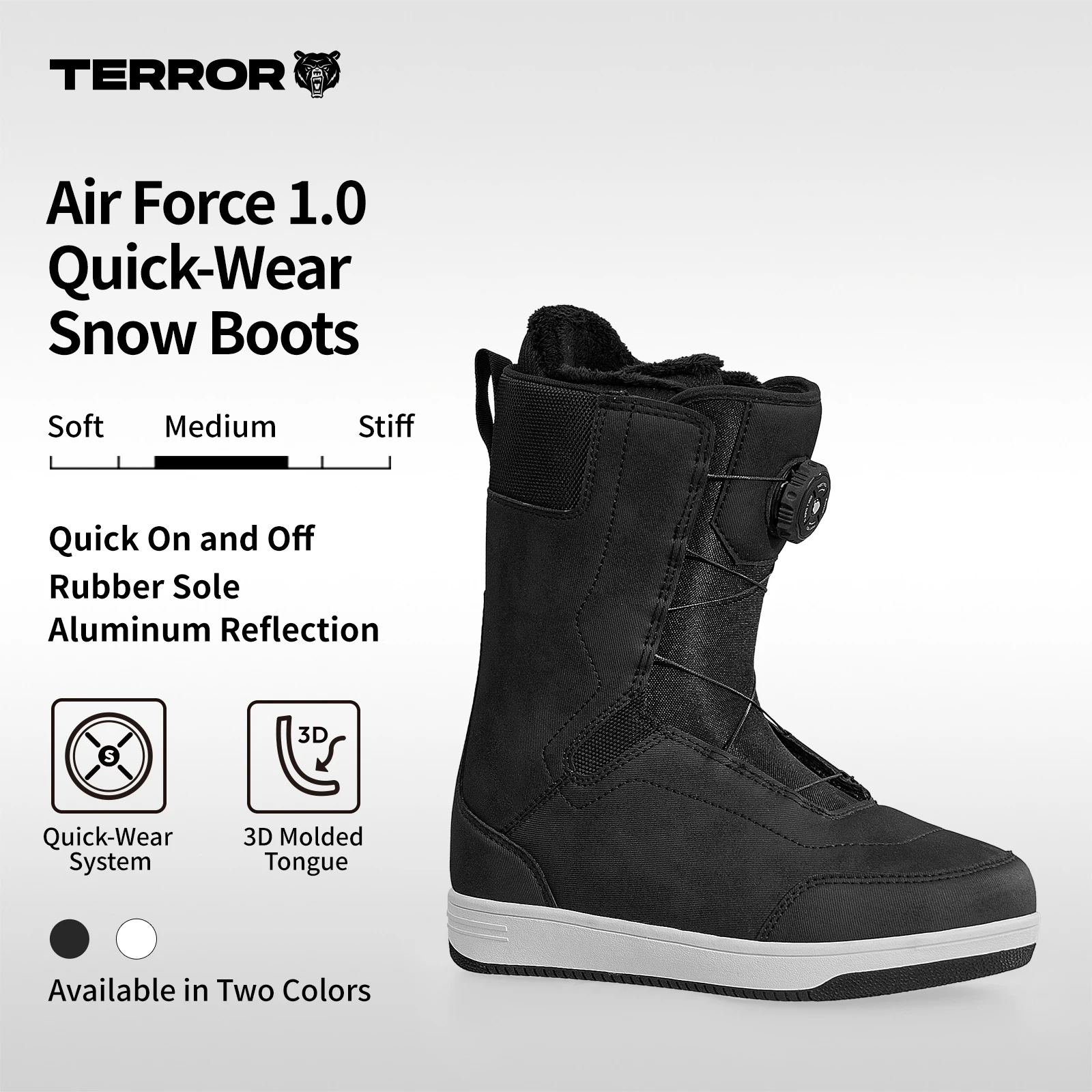 

Сноубордические ботинки TERROR Force 1.0 Quick-Entry с циферблатом SPIN, теплая водонепроницаемая поддержка для всех горных фристайлов