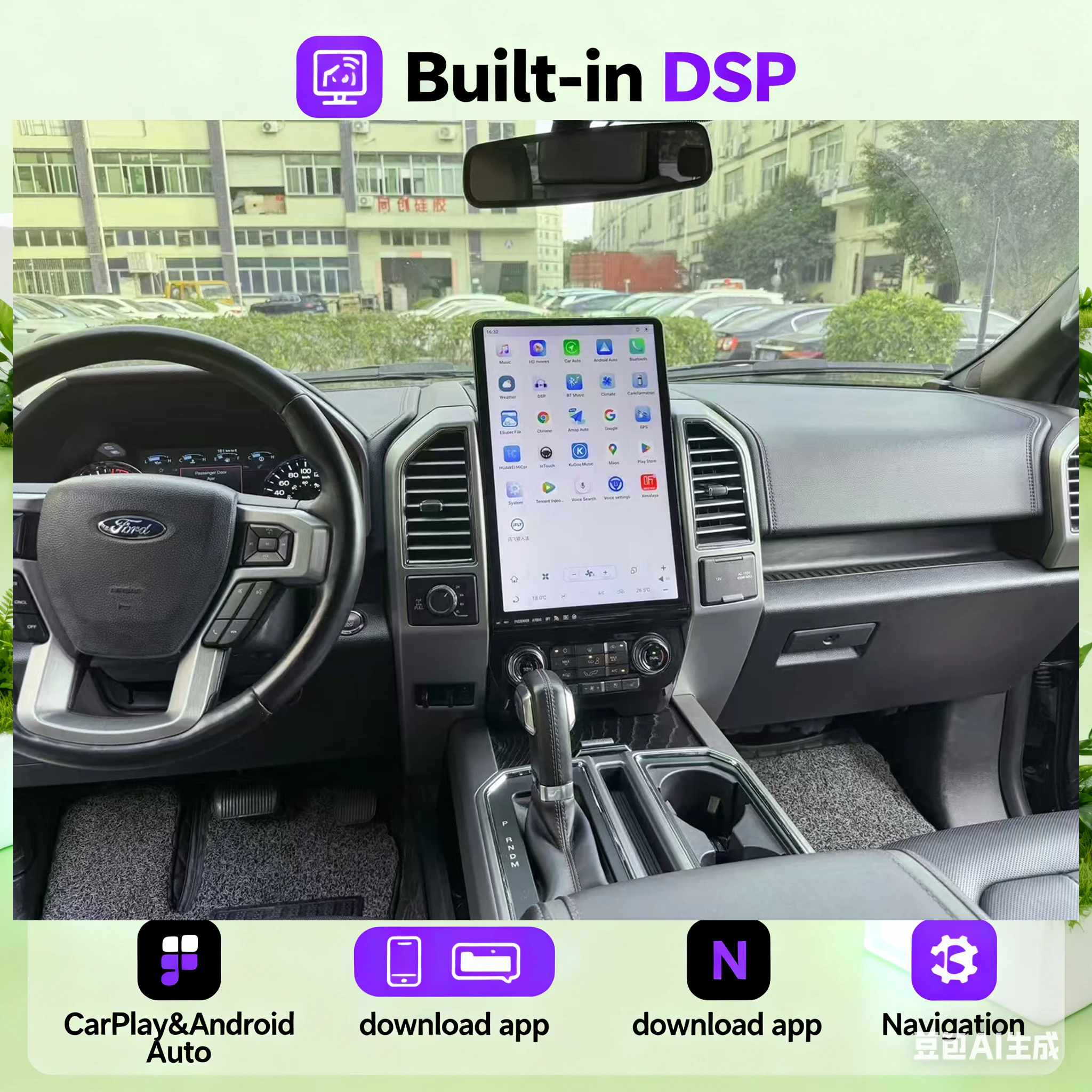 

Qualcomm 665 For Ford F150 2015-2021 2 Din Vertical Screen Android 13 Multimedia Player Wireless Carplay Car Radio GPS