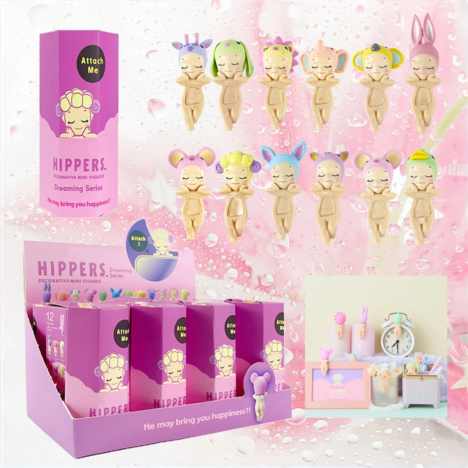 Sunny Angel Mini Figures series Hippers Blind Box Mysteries Kawaii Ornament Doll Kid Phone Decoration Cute Christmas Gift