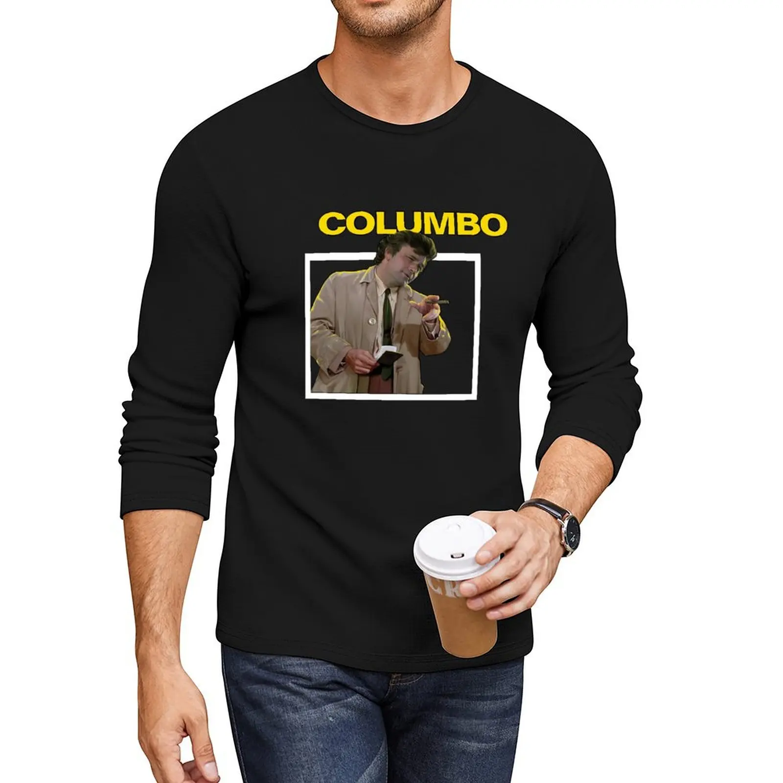 

COLUMBO - Vintage Style Art Print Long T-Shirt kawaii clothes mens graphic t-shirts big and tall