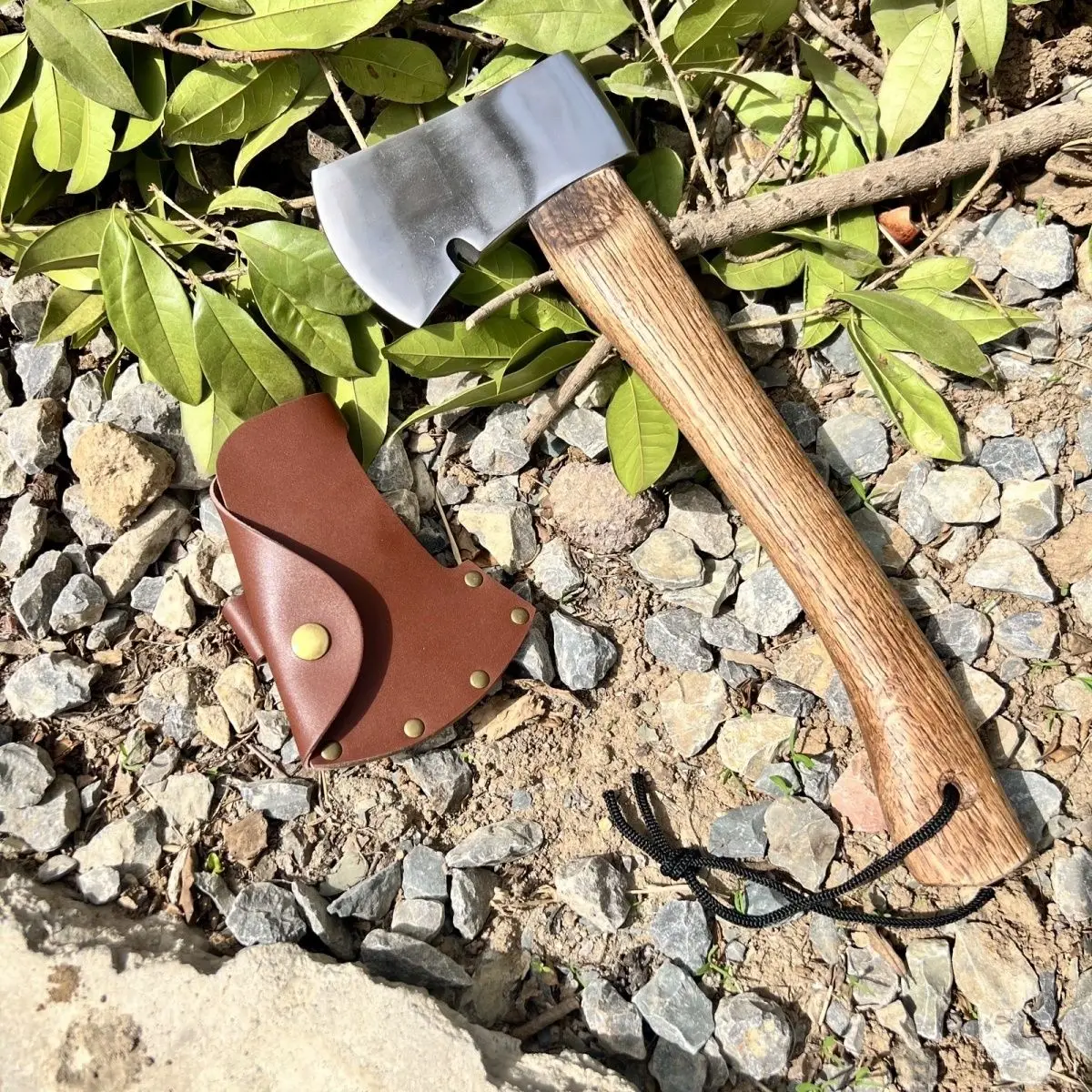 All-steel Forged Camping Axe  Multi-functional Portable Wood-cutting Chopping Firewood Woodworking Axe Mountain Tool