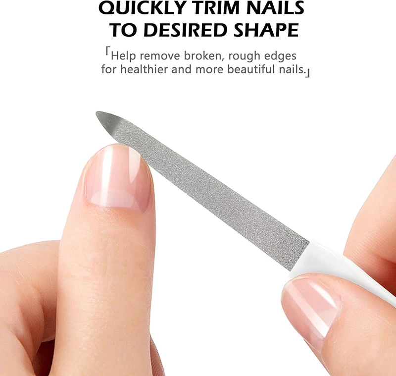 3/10/25PCS DIY Nail art Professionelle Nagel Datei Metall Nagel Datei Doppelseitige Hohe Qualität Nagel Datei maniküre Pediküre Schönheit Werkzeug – Detail 2