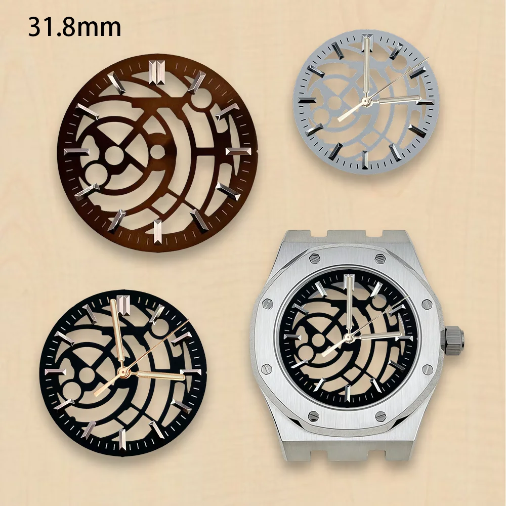 Hollow Out Dial 31.8mm S Dial Fit NH70/NH72 Movement No Luminous High-Quality 31.8MM Dial Watch Modification Accessories