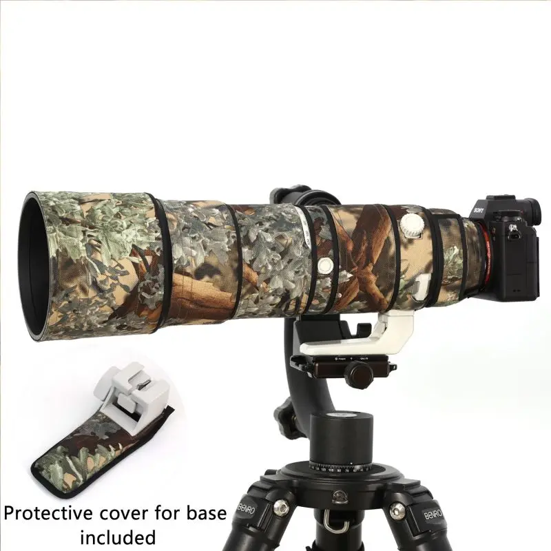 ROLANPRO Nylon Waterproof Lens Camouflage Rain Cover for Sony FE 200-600mm F5.6-6.3 G OSS Lens Protective Case Guns Clothing