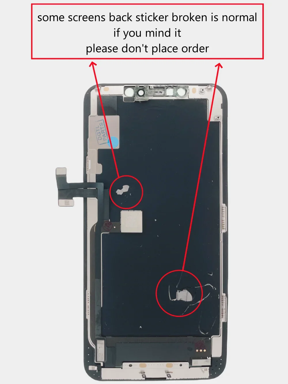 A+++ Official Screen Glass Replaced For iPhone X 11 12mini 13 14 Pro Max 15 Plus LCD Display Assembly Glass Changed Tested