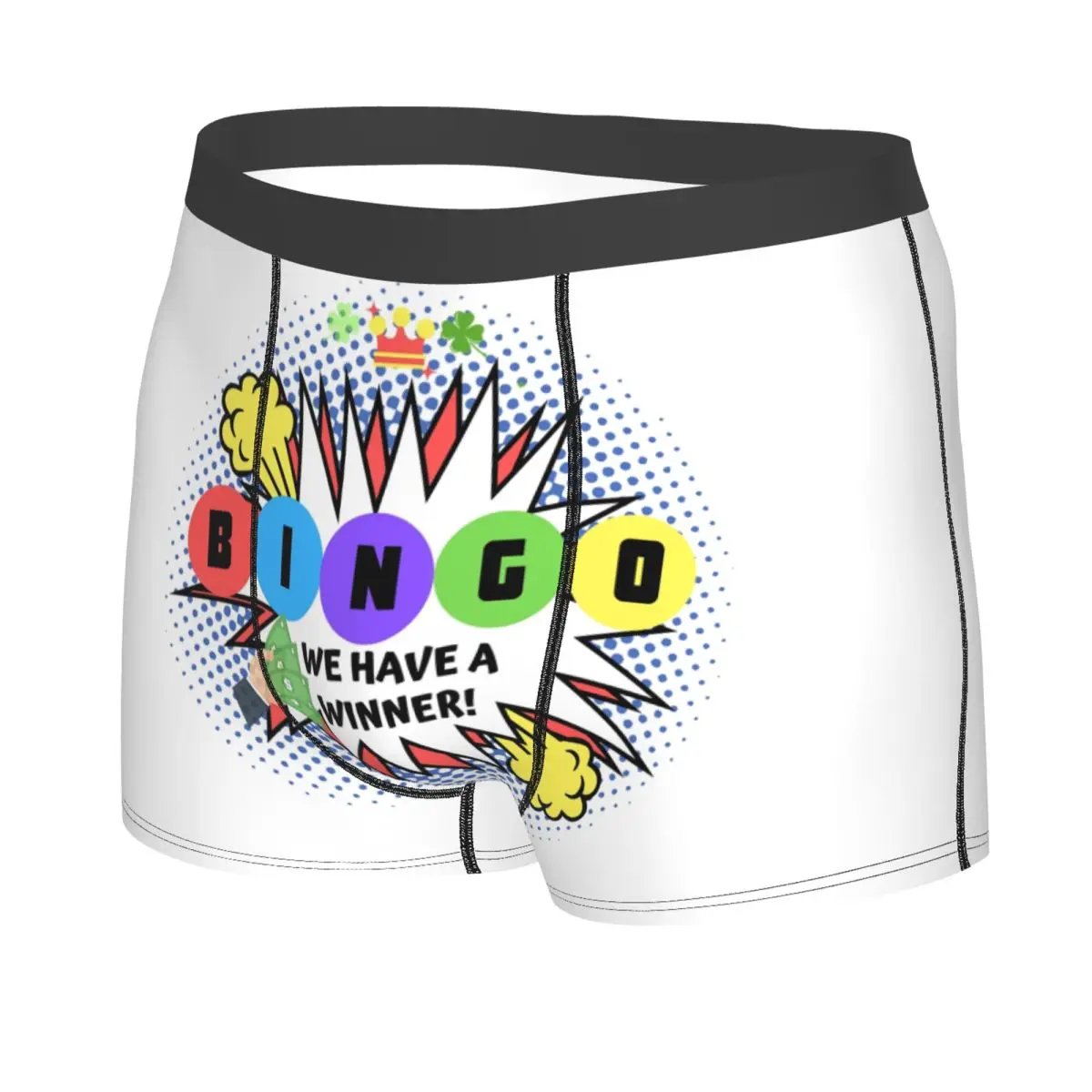 Bingo We Have A Winner Underwear Men Sexy Print Customized Paper Game Boxer Shorts Panties