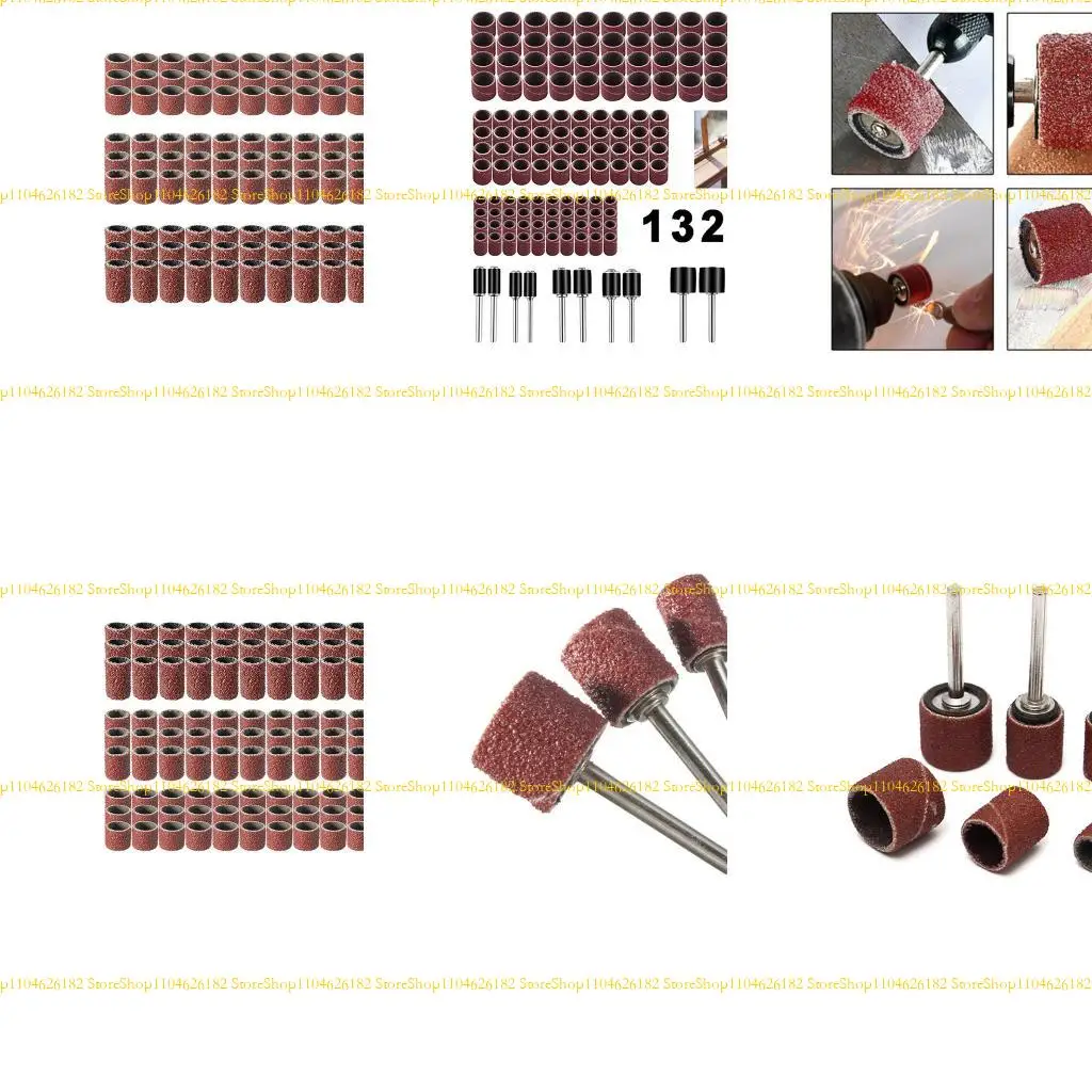 

Q2Q4 102/132Pcs Sanding Drum Sanding Bands for Sleeves Electric Mini Angles Grinder Sanding Mandrels Metal Finishing