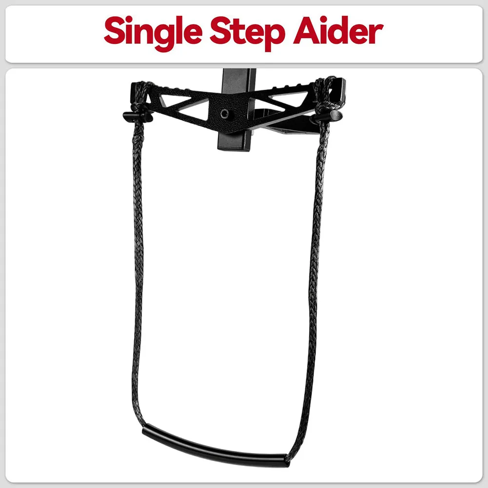 Hand-Braided Hunting Rope Ladder - Single-Step Climbing Aider For Tree Stand Wear-Resistant High-Tensile Cord With Buckle