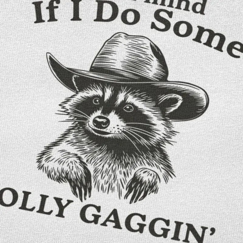 Camisetas divertidas de mapache de mapache, camiseta de manga corta con gráfico, ropa holgada de algodón de gran tamaño