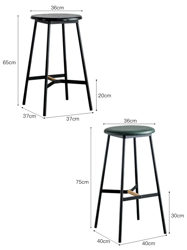 American bar stool high style home simple bar chair cafe retro high stool industrial style creative round stool