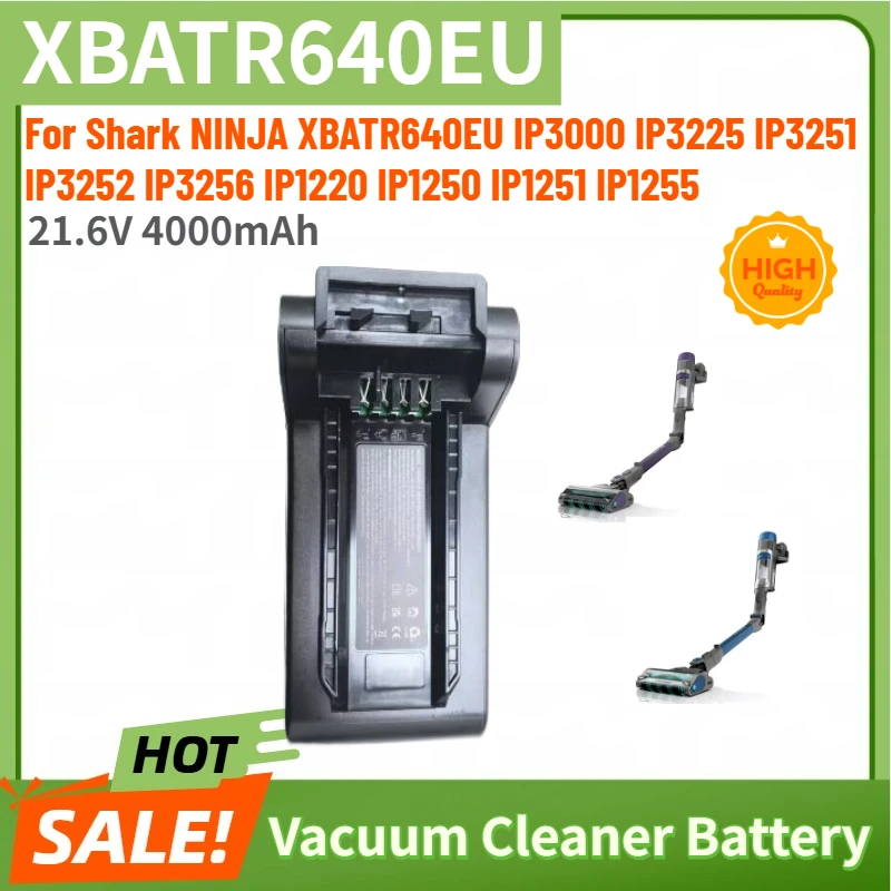 XBATR640EU 21.6V 4000mAh High Quality Battery for Shark NINJA IP1220 IP1250 IP1251 IP1255 IP3000 IP3225 IP3251 IP3252 IP3256