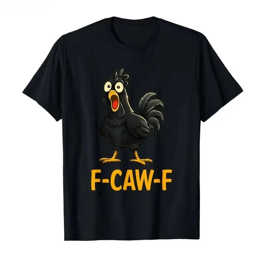 مضحك بلايز F Caw F الدجاج FCAWF الدجاج تي شيرت الرجال النساء القطن تيز طاقم الرقبة قصيرة الأكمام تي شيرت الهدايا فكرة الملابس #4