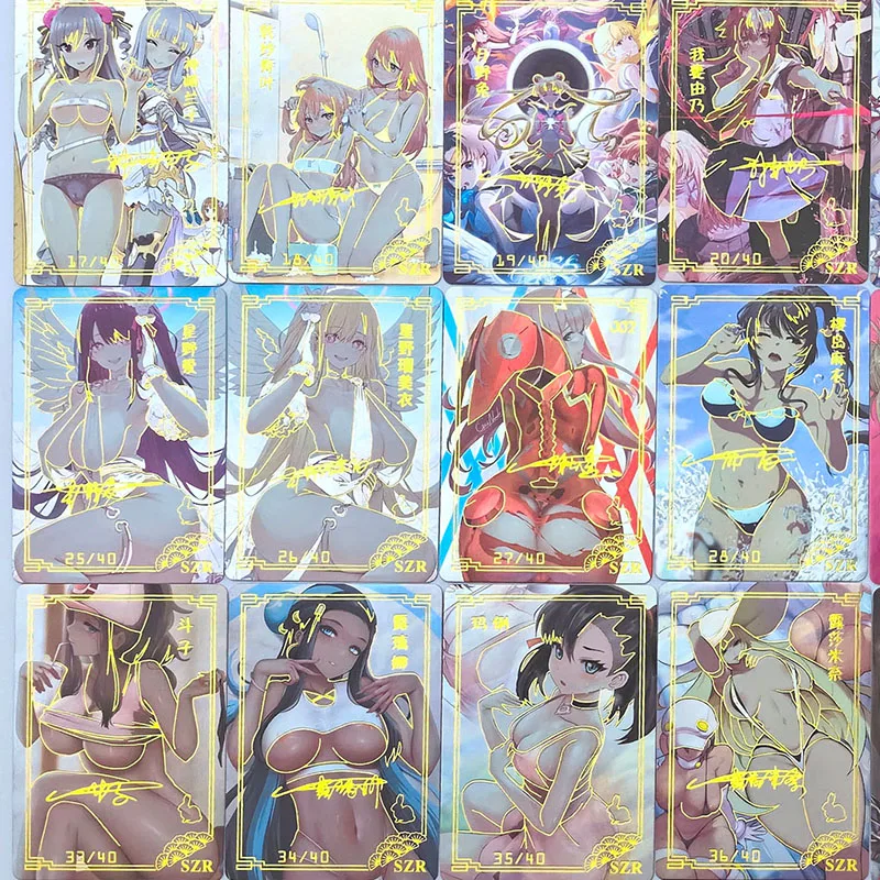 Anime Goddess Story SZR DIY ACG Sexy Cards Boys Toys Games Collectible Cards Christmas Birthday Gifts Pokemon Rosa Touko Bianca