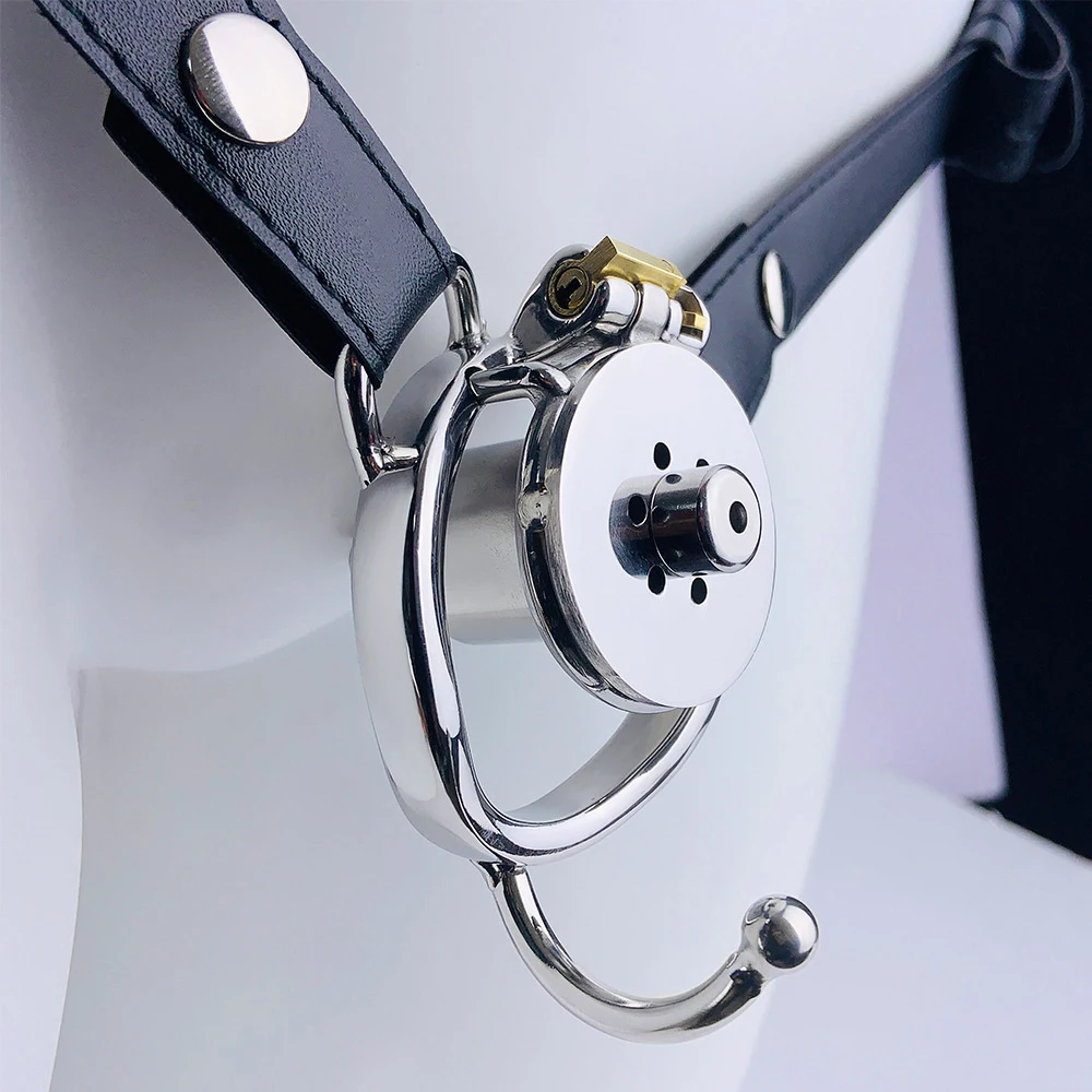 FRKO Male Stainless Steel Inverted Chastity Cage Device Urethral Catheter Lock Cock Penis Ring 정조대 BDSM Belt Sex Toys For Men 18