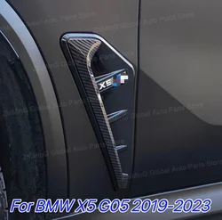 Car Side Vent Trim Cover Fender Side Marke carbon fiber pattern For BMW X5 G05 2019 2020 2021 2022 2023 Auto Accessories