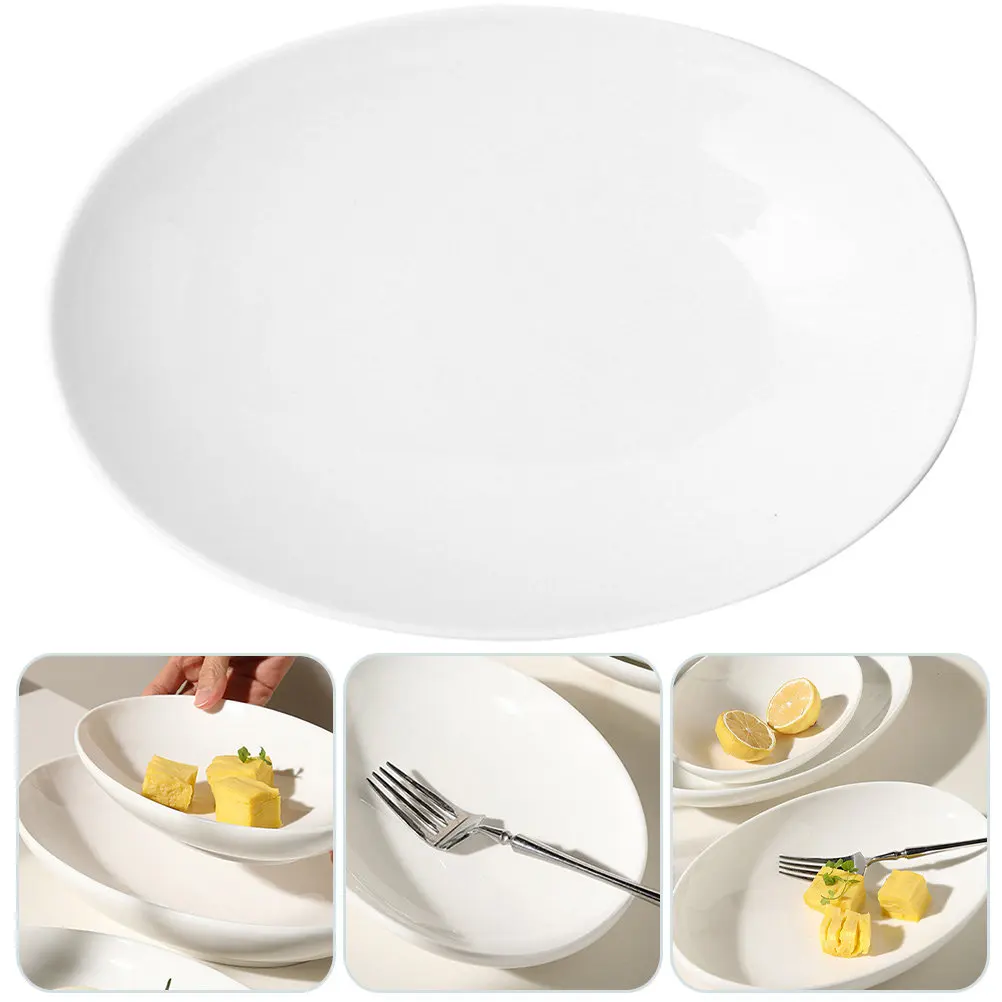 

Exquisite Ceramic Dessert Plate Safe Material for Fruits Snacks Banquets Housewarming Gift Wedding Cake Tray Holder