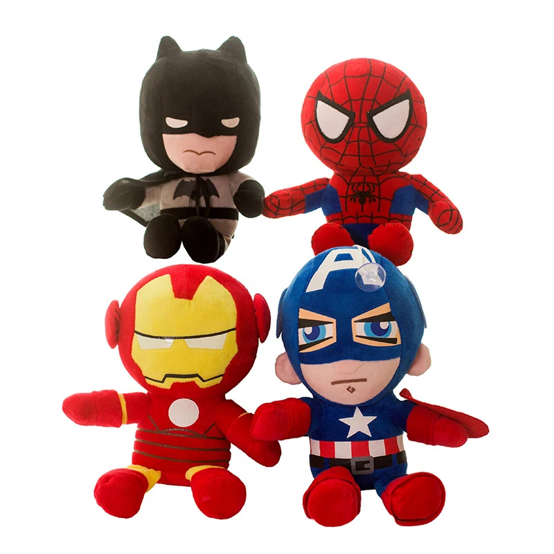 Disney Marvel Avengers Plush Toys Captain America Spiderman Iron Man Hulk Loki Thor Cartoon Anime Stuffed Dolls Kids Gift