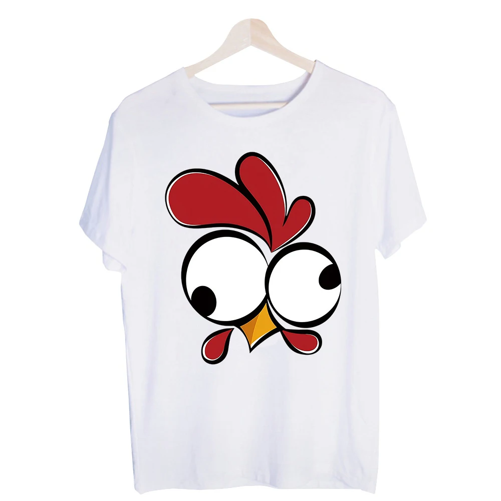 Men's Chicken Head Graphic Tee, Short Sleeve Crew Neck T-Shirt for Casual Daily Wear and Summer Outfits