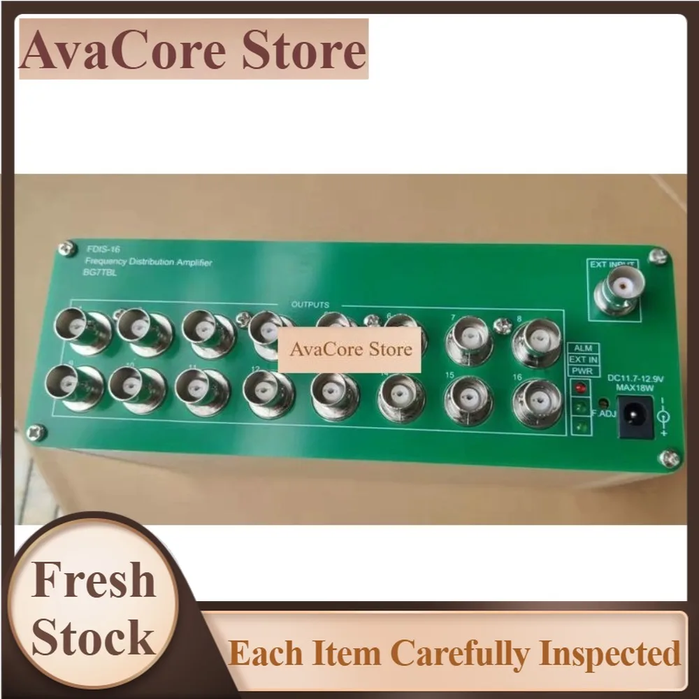 AvaCoreFDIS-16 BG7TBL Square Wave Distributor Amplifier 16CH Output Trig Signal Distribution Amplifier 3.3Vpp, 5Vpp, BNC, SMA