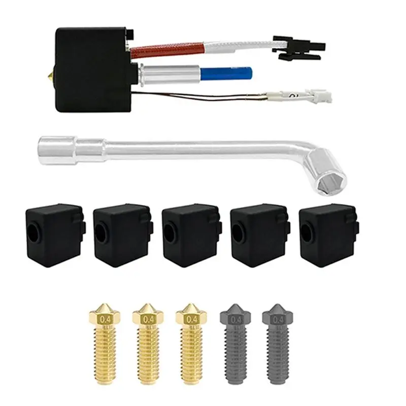 

ABFM-For Anycubic Kobra 2 3D Printer Accessories Replacement Kit For Hotend Includes Throat Nozzle Thermistor Heat Block