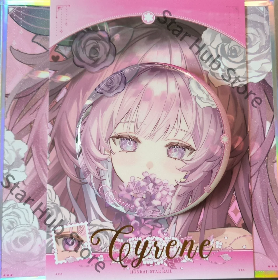Honkai: Star Rail Firefly Cyrene Castorice Double Flash Badge Coloured Paper Postcard Cosplay Colleagues Exquisite Gifts Anime