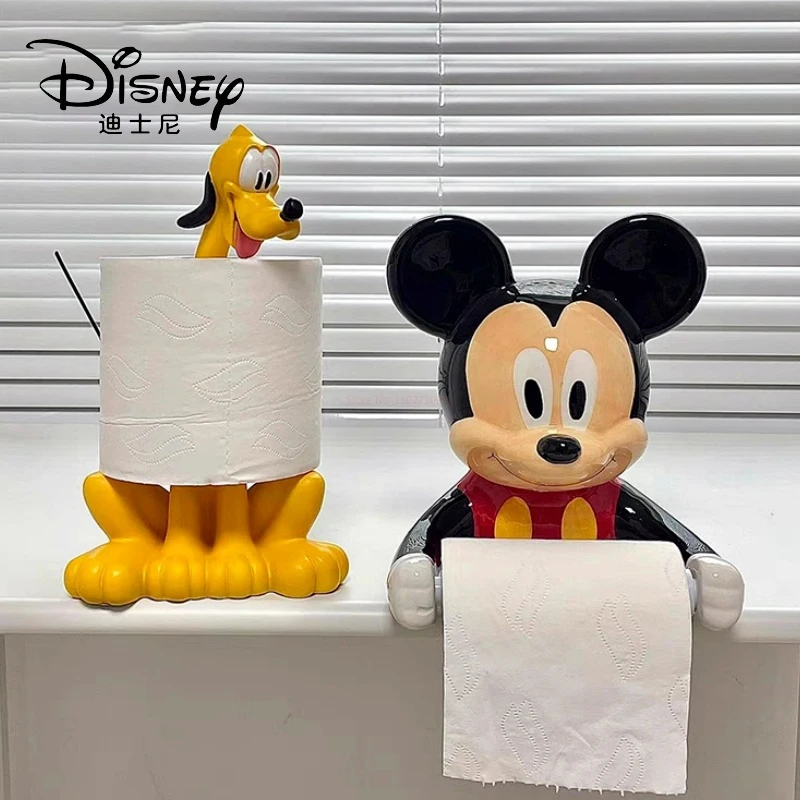 

Disney Mickey Mouse Creative Toilet Bathroom Shelf Cute Cartoon Perforation-free Toilet Paper Wall-mounted Paper Roller Ceramic