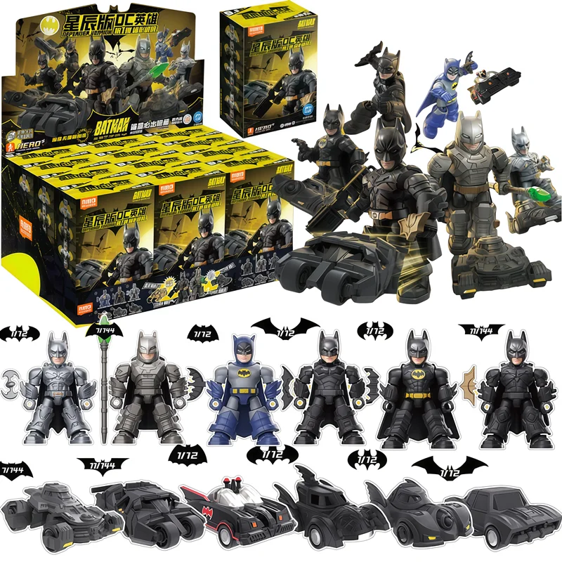 BLOKEES DC Bruce Thomas Wayne Batman amanecer de la justicia blindado Batman Henry Batmobile figura de Anime caja ciega juguetes regalos de navidad
