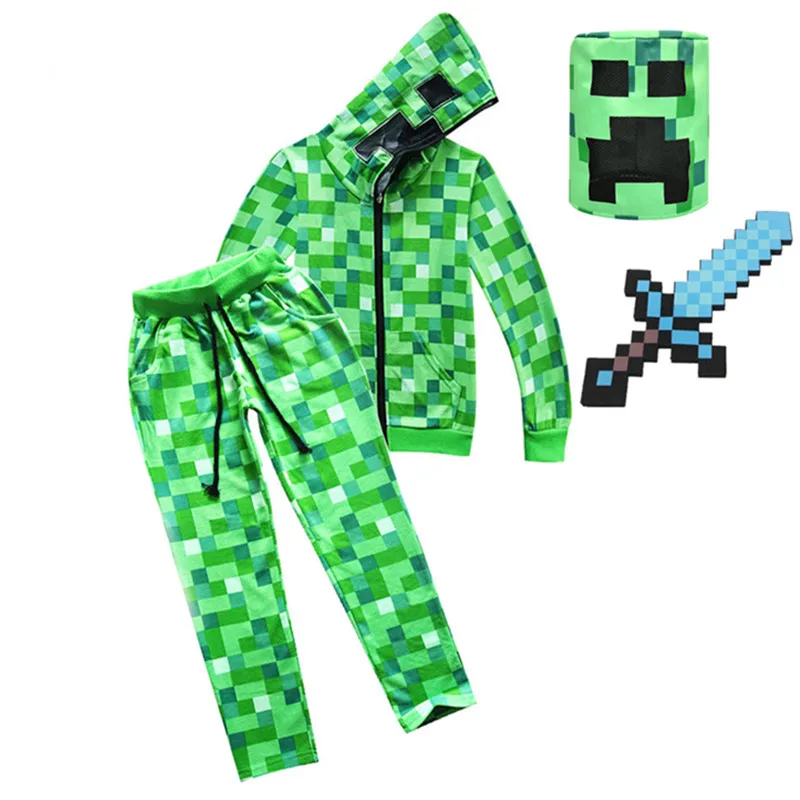 Disfraz de Cosplay verde para niños, ropa deportiva divertida para fiesta de cumpleaños, conjunto de juegos de enredadera M, novedad