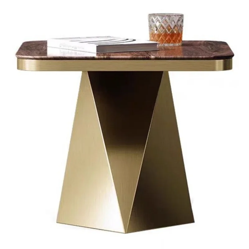Side table small coffee table villa living room removable household small square table Italian light luxury living room modern