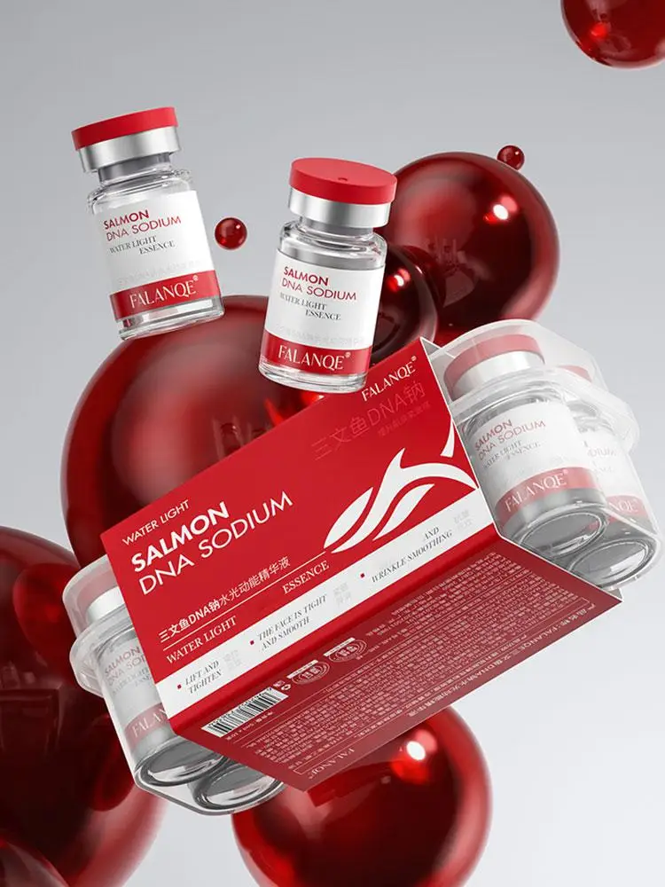 Korean‑Style Salmon DNA Skin Booster Ampoule Serum, Snake Peptide Anti‑Wrinkle Facial Essence, Deep Hydrating Brightening