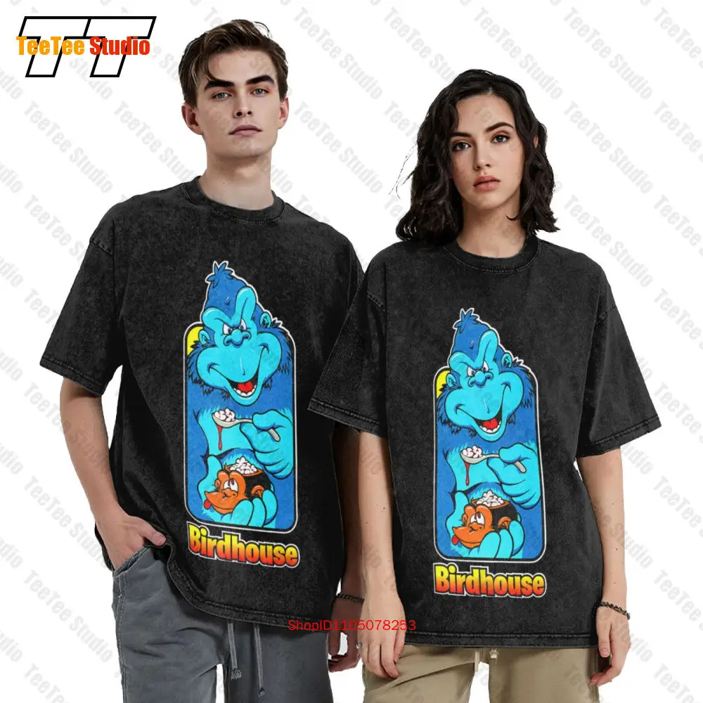 تي شيرت Steve Berra Monkey Brains Birdhouse Skateboards عتيق كبير الحجم 0RSA