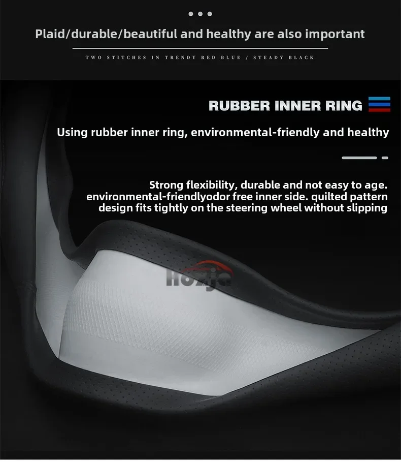 Neuer rutschfester, atmungsaktiver Lenkradbezug geeignet für BMW F30 F40 G80 F36 F10 F48 F39 G01 G02 G45 G05 G06 G07 Auto-Dekor – Detail 7