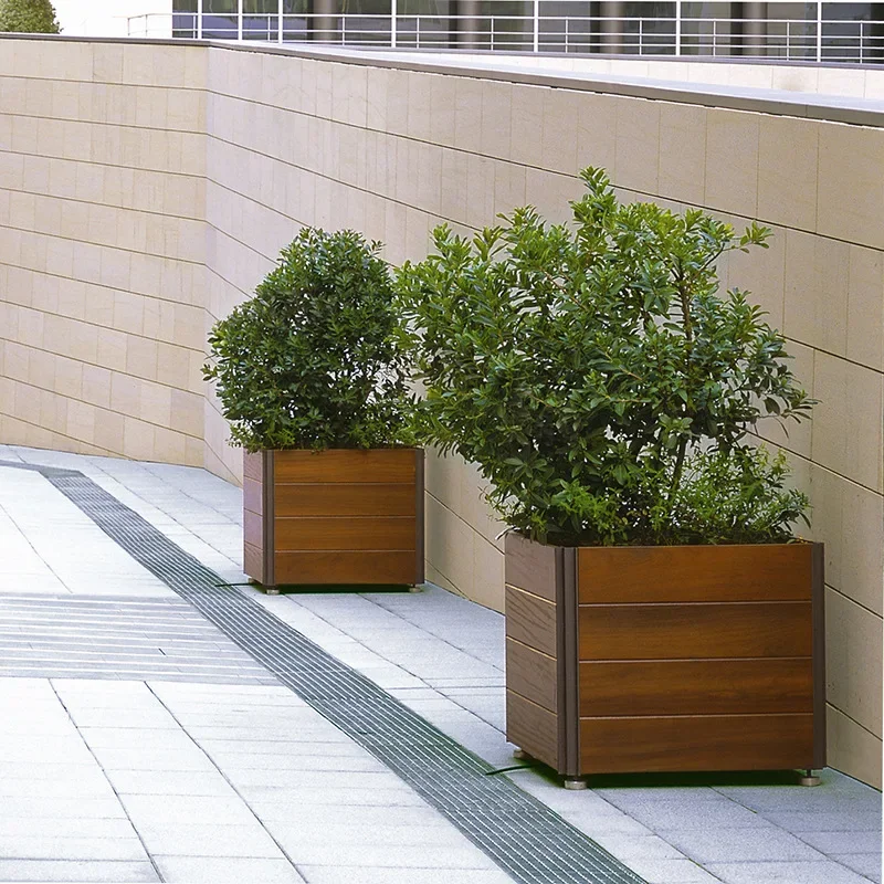 HYS flower box Road isolation flower box Outdoor flower pot Garden landscape Floor-to-ceiling