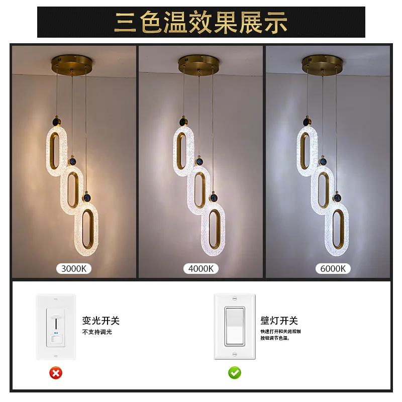 درج الثريا الكريستال الثريا الحديثة بسيطة مصباح الجدار شنقا مكتب غرفة نوم السرير خط طويل كريستال