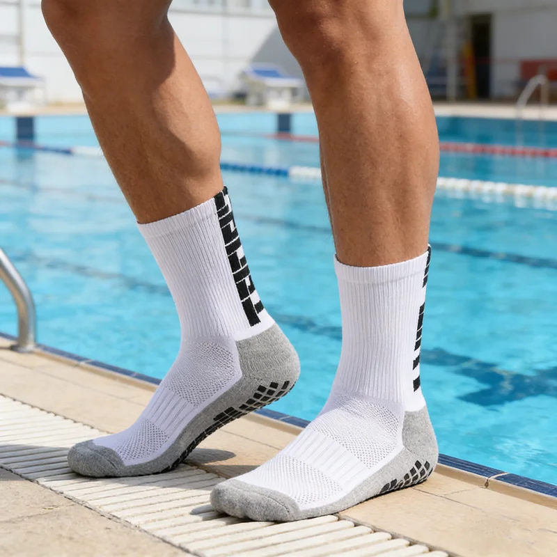 تنفس للصدمات الجوارب الرجال النساء عدم الانزلاق قبضة رياضة كرة القدم كرة السلة البيسبول الرجبي كرة القدم الجوارب