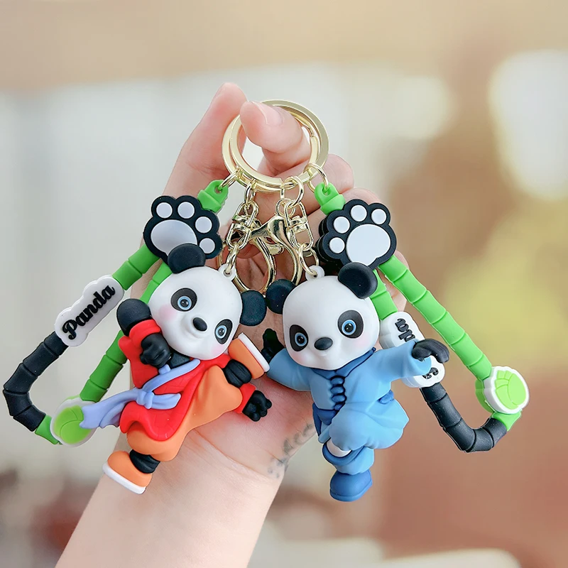 Resin Cute Panda Woven Love Rabbit Bear Keychain Wholesale Instagram Couple School Bag Car Keychain Pendant