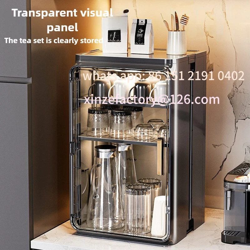 تخصيص تخزين الرف سطح المكتب حامل أكواب الشاي أكواب المياه حامل طقم شاي صندوق تخزين القهوة القدح المنظم #1