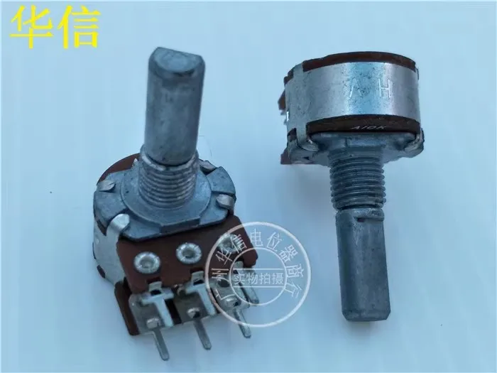 2pcs 16 type dual volume potentiometer A10K with a handle length of 20MMF