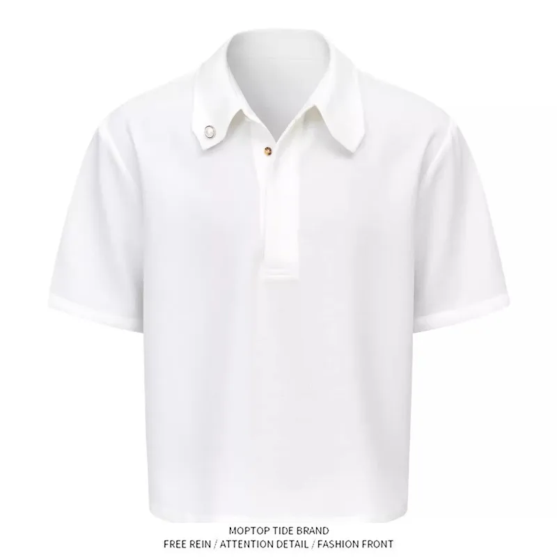 

Футболка Mr. WH Simple Versatile с коротким рукавом, модная, в стиле Харадзюку, повседневная, художественная, стильная, новая модель, качественная, из полиэфирного волокна