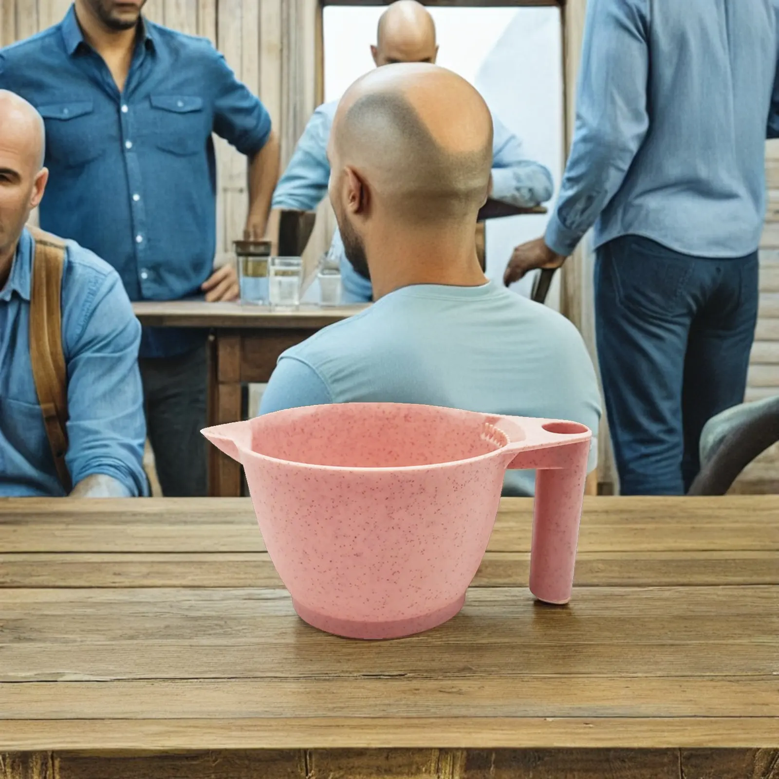 

Набор из 2-х прочных чаш для смешивания краски для волос из полипропилена с удобной ручкой для салонов и домашнего использования, для создания светлых прядей и нанесения порошковых красителей