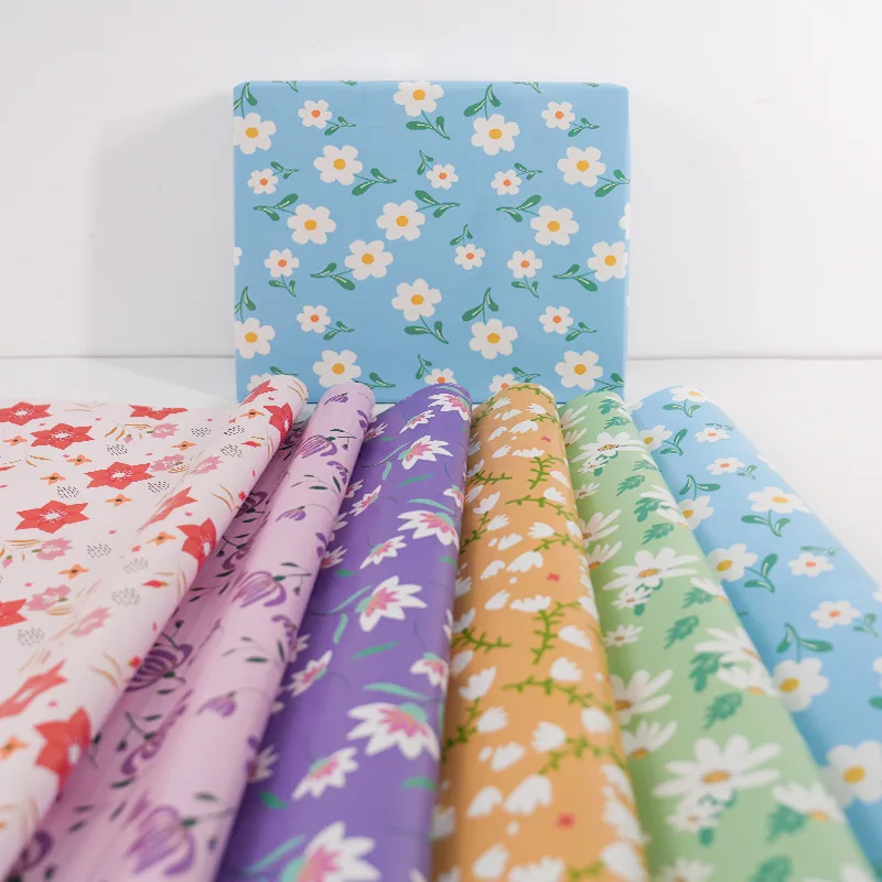 6 Pcs Colorful 50x70cm Per Roll Floral Wrapping Paper Sheet Packaging for Wedding Kids Holiday Gift Wrap Craft Paper Decor Gifts