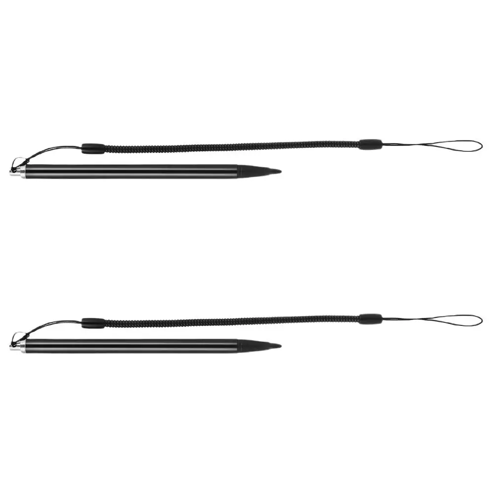 2 Pcs 저항 스크린 스타일러스 펜 정밀 터치 Antiloss 내구성 소재 정제 액세서리 블랙 전화 용품