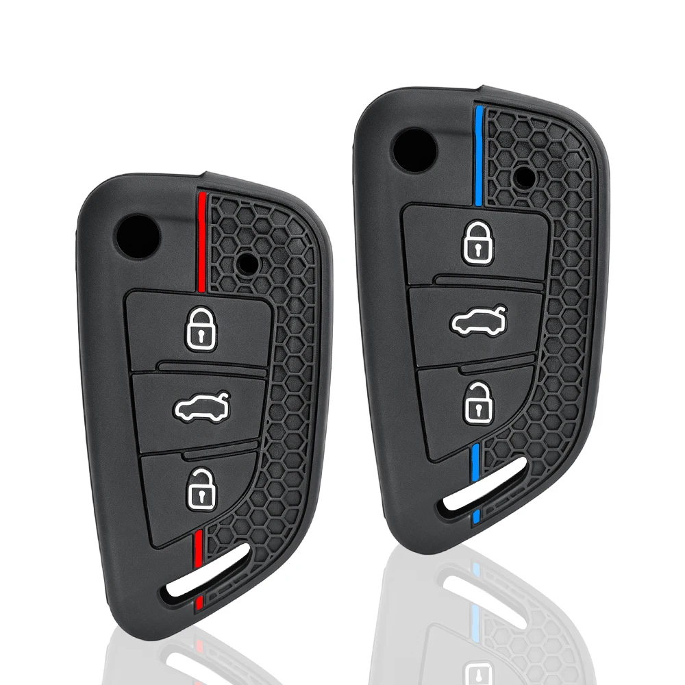 2026 New 3 Buttons Silicone Car Key Cover Case for XKKF20EN Folding Flip Remote Xhorse VVDI Remote Wire Remote Key
