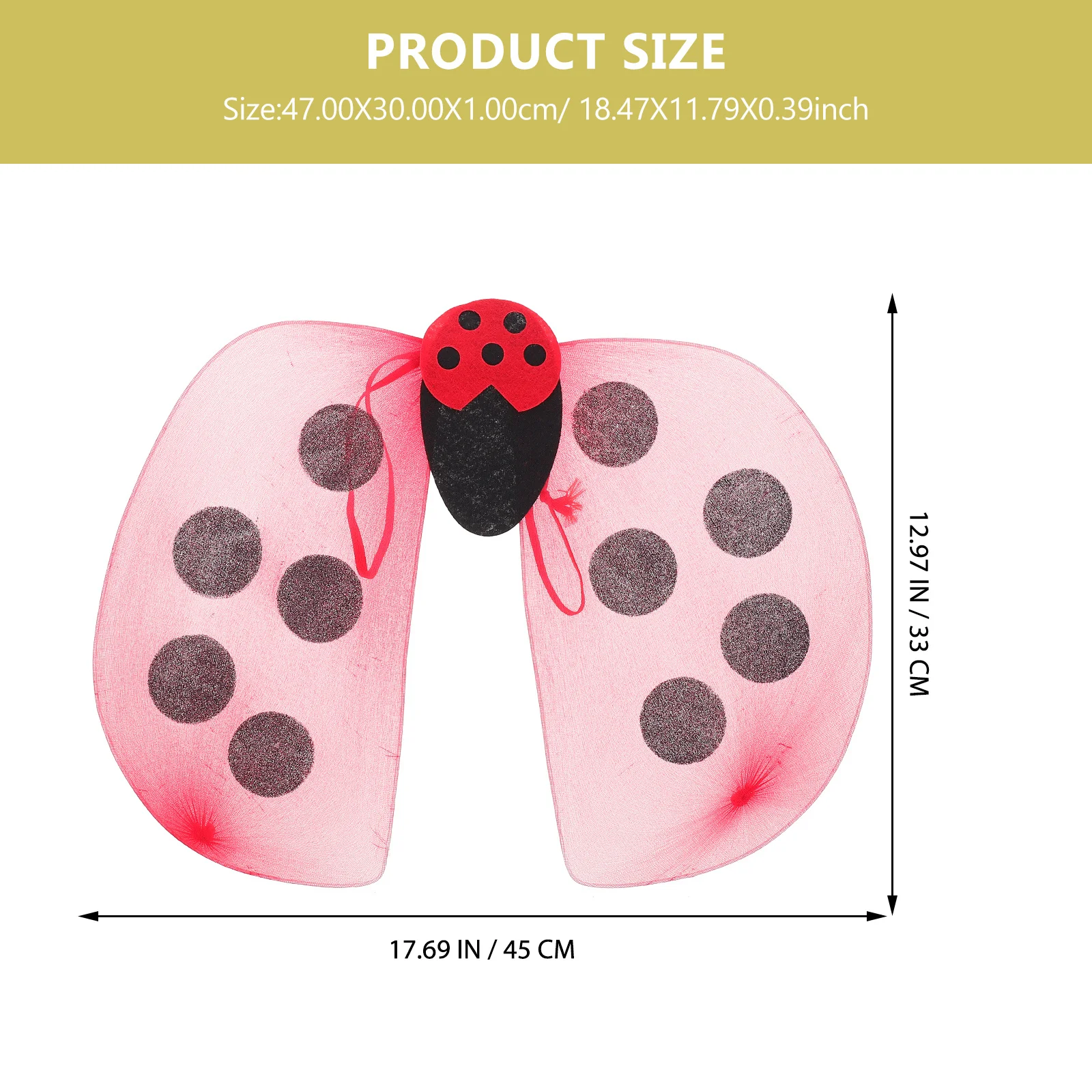 Girls Ladybug Wings Fairy Wings Dress Up Costume Cosplay Prop Kids Birthday Party Halloween Carnival Birthday Party Games