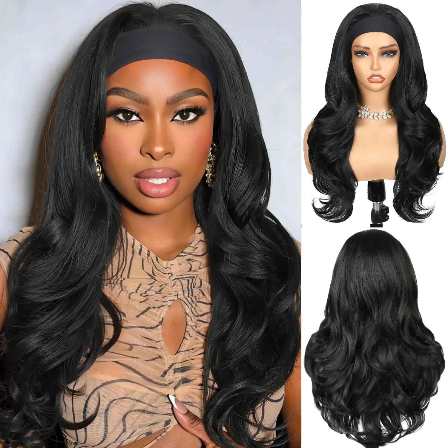 

Glueless Headband Wig Human Hair Wear And Go Body Wave Wig 200% Density Remy Brazilian Human Hair Wigs For Black Women Ready To Wear