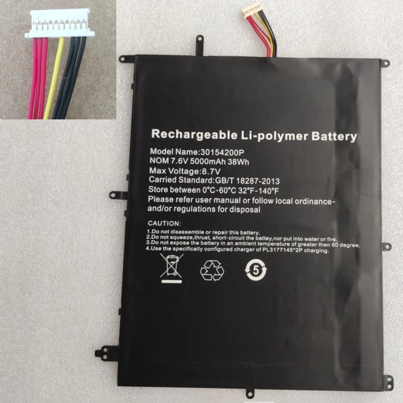 New 30154200P H-3576260P TH133K-MY 7.6V 38Wh 5000mAh Laptop Battery For Motianku MTK M8 Plus H8 Pro Notebook