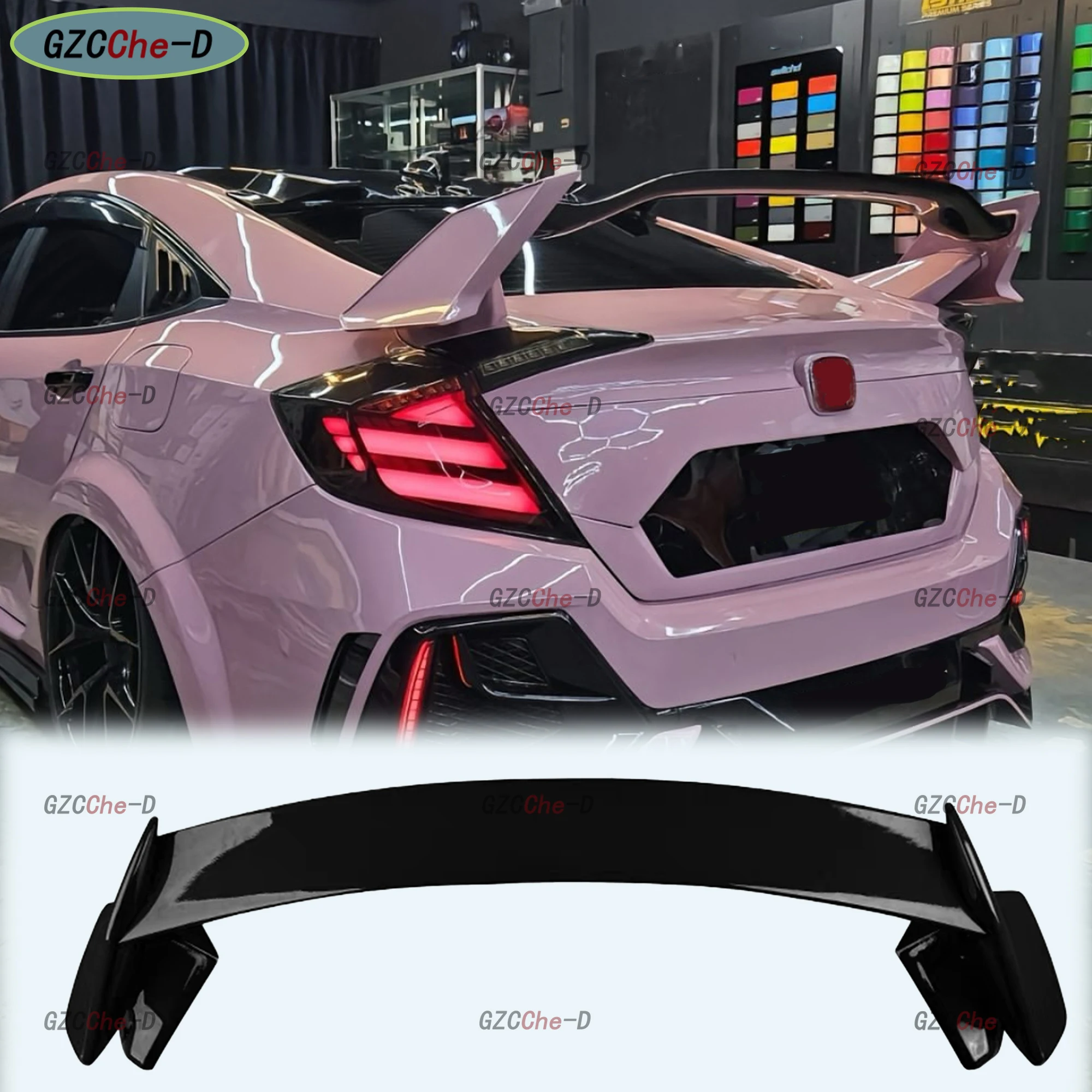 2016-2020 Honda 10th generation Civic FC1 FC7 sedan upgrade TYPE-R type spoiler ASB material trunk lid diffuser rear wing kit